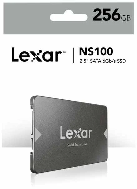 Lexar | NS100 | 256 GB | SSD form factor 2.5" | Solid-state drive sąsaja SATA III | Skaitymo greitis 520 MB/s | Rašymo greitis 510 MB/s