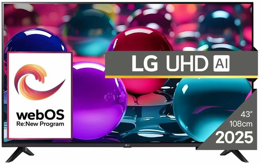 43 colių LG 43UA73003LA 4K išmanusis Televizorius 2025