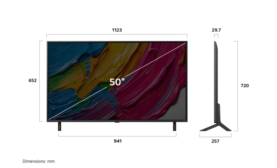 50 colių LG 50QNED80A3A 4K išmanusis TV 2025