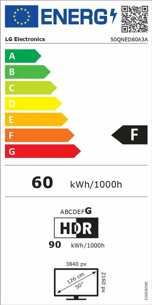 50 colių LG 50QNED80A3A 4K išmanusis TV 2025