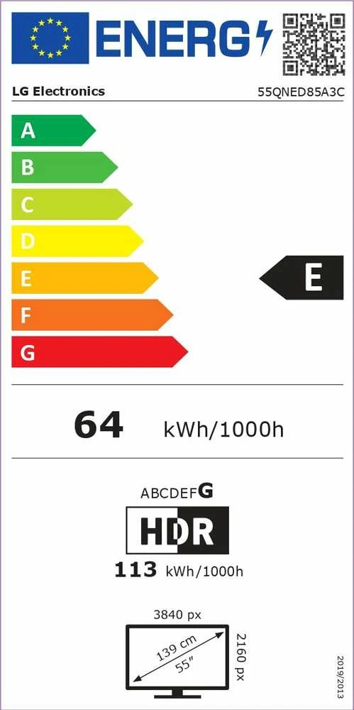 LG 55QNED85A3C | 55 | Išmanusis televizorius | „webOS 25“ | UHD | Juoda