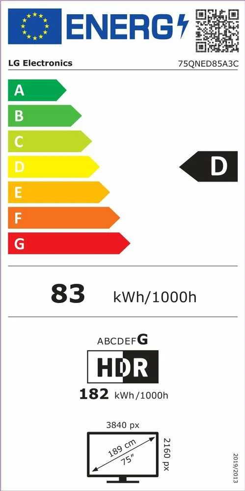 LG 75QNED85A3C | 75 | Išmanusis televizorius | „webOS 25“ | UHD