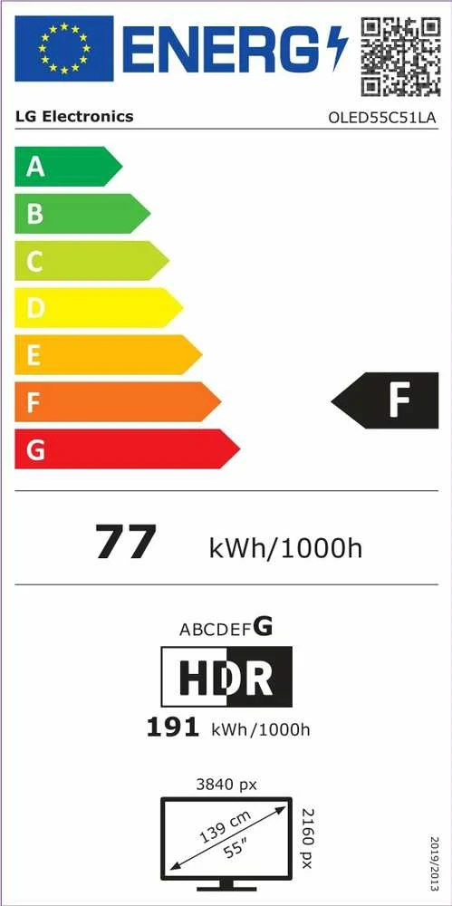 55 colių LG OLED55C51LA 4K išmanusis Televizorius 2025