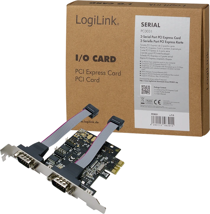Logilink | 2 x serial (COM) | PCIe