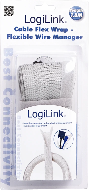 LOGILINK KAB0007 LOGILINK - Lankstus kabelių laikiklis, pilka