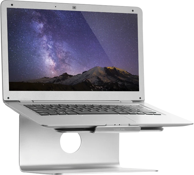 Logilink AA0104 17", aliuminis, nešiojamojo kompiuterio stovas, tinka MacBook serijai ir daugumai 11"-17" nešiojamųjų kompiuterių