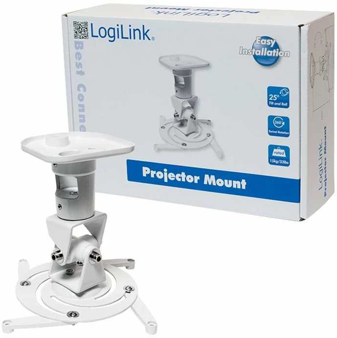 Logilink BP0003 Projektorius mount, lubinis laikiklis, universal, 220 mm, baltas | Logilink
