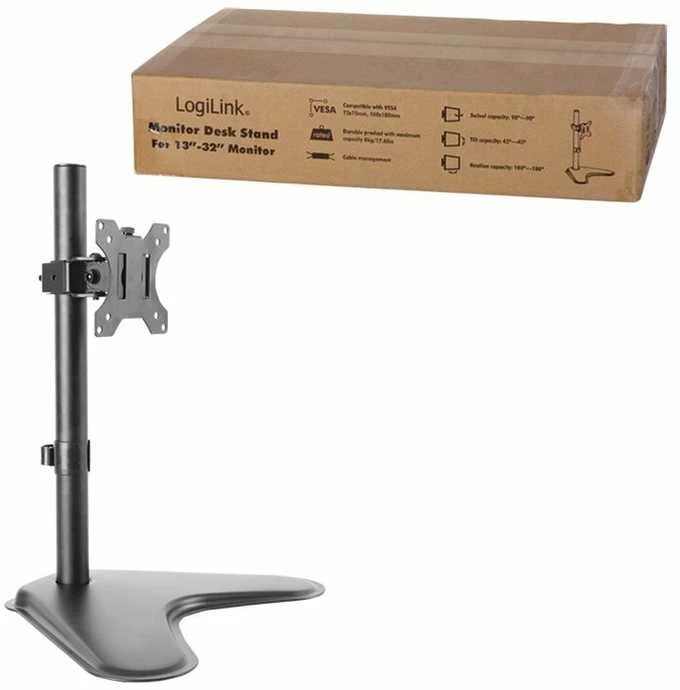 LogiLink Prisijungti | Stalo laikiklis | BP0044 | 13-32" | Maksimalus svoris (talpa) 8kg | Juodas