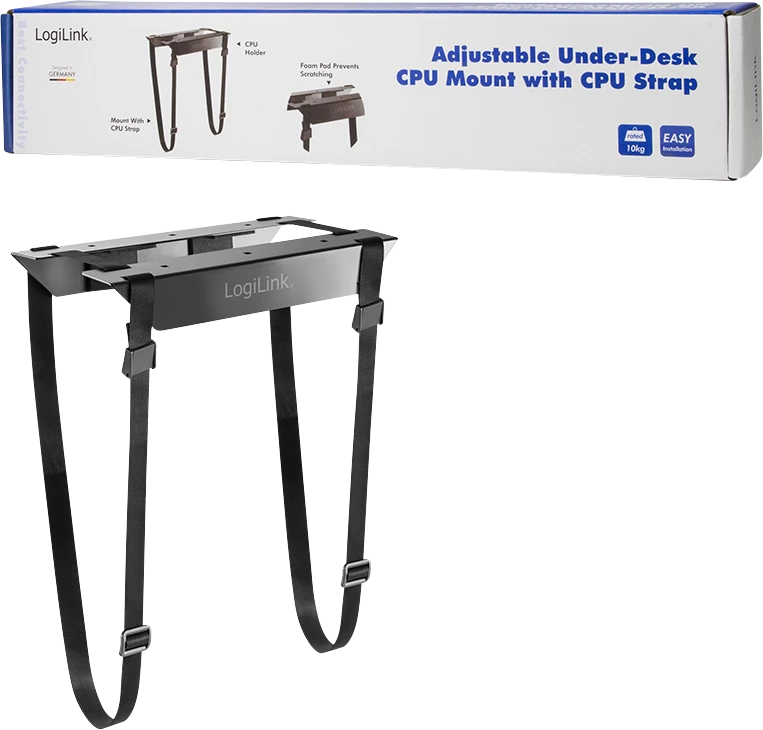 LogiLink EO0009 Adjustable Under-Desk CPU Mount, strap | Logilink
