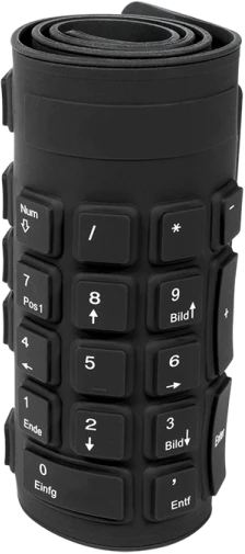 Logilink | Flexible waterproof Klaviatūra USB + PS/2 | ID0019A | Lanksti klaviatūra | su laidu | DE | Juodas