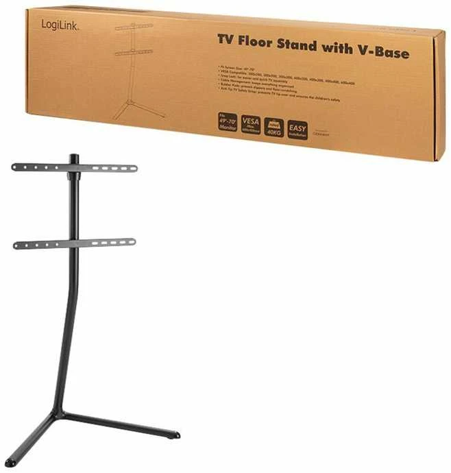 Laikiklis LOGILINK -TV grindų stovas su V-Base, 49-70'', juodas