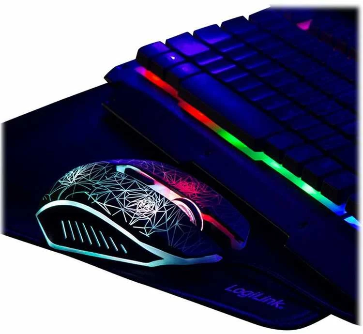 Logilink | Gaming-Set, klaviatūra, pelė ir pelės kilimėlis | ID0185 | Klaviatūra, Pelė and Pad Set | su laidu | su pele | DE
