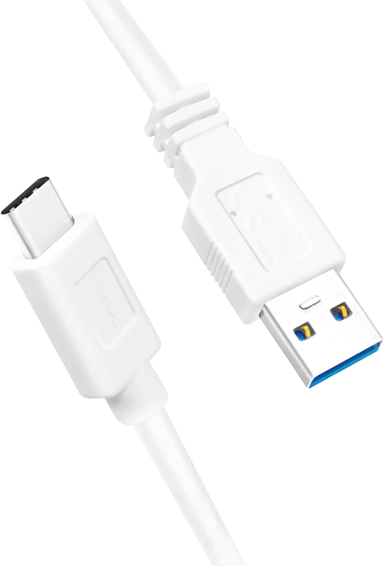 LOGILINK CU0174 LOGILINK - USB 3.2 Gen1x1 laidas, USB-A kištukas iki USB-C kištukas, baltas, 1m