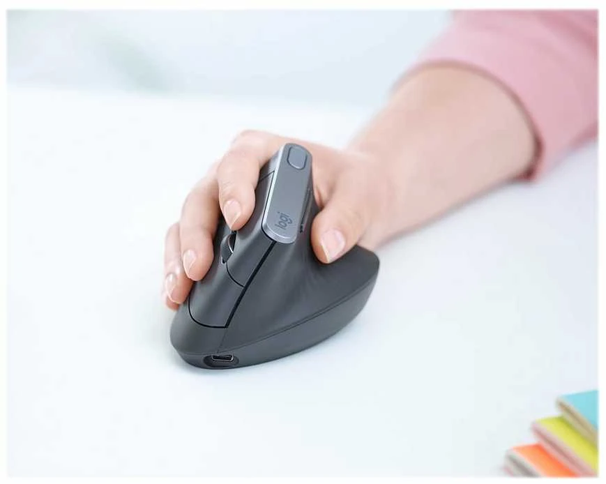 Belaidė pelė Logitech MX Vertical, pilka