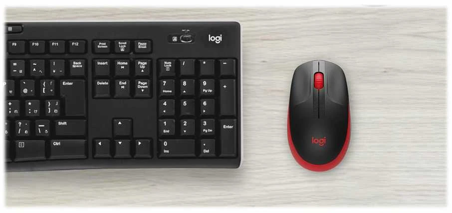 Belaidė pelė Logitech M190, raudonos spalvos