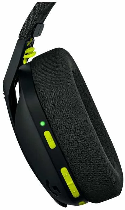 Žaidimų ausinės Logitech G435 Lightspeed, juodos/neoninės geltonos spalvos
