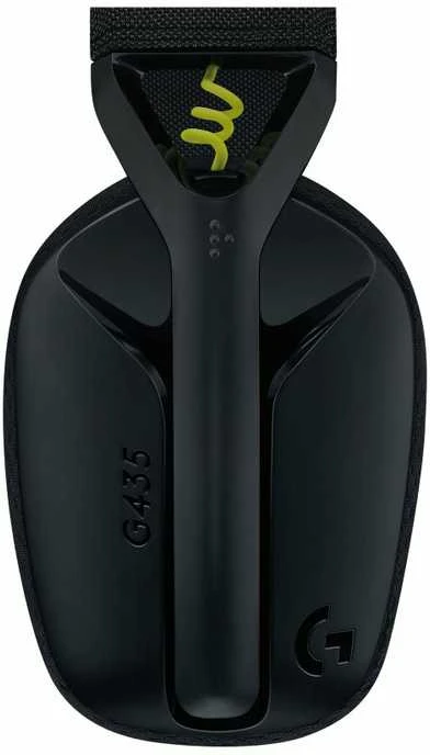 Žaidimų ausinės Logitech G435 Lightspeed, juodos/neoninės geltonos spalvos
