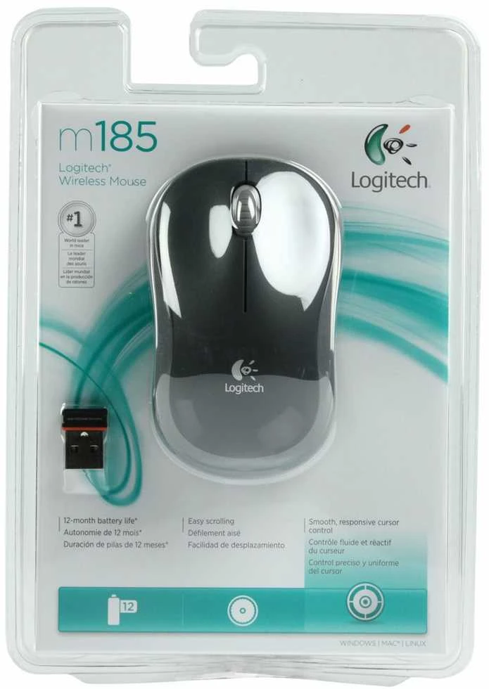 Pelė Logitech M185 pilka (910-002238)