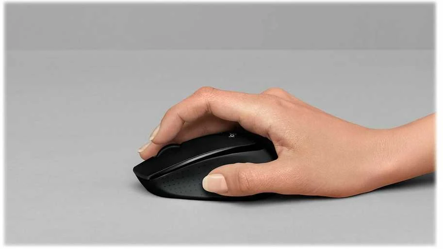 Tyli belaidė optinė pelė Logitech B330, Juoda