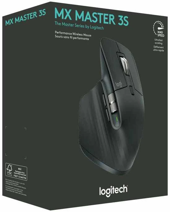 LOGITECH MX Master 3S Bluetooth pelė - grafito spalvos