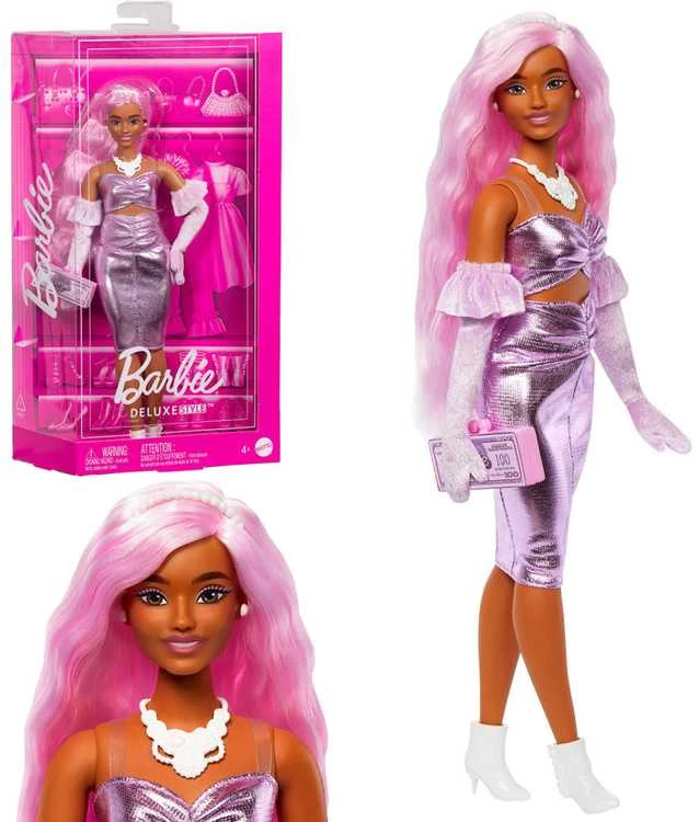 Mattel BARBIE DELUXE FASHIONISTAS lėlė rožiniais plaukais (HYV25)