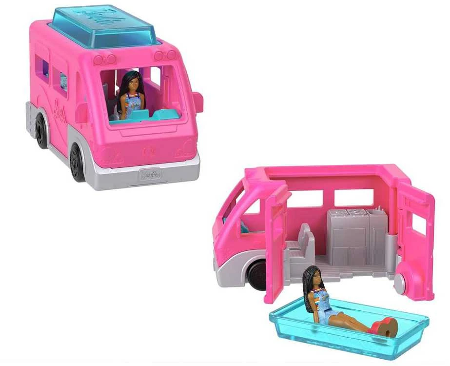 Mattel Mini Barbie Land Tourist Doll + Camper Van ZA6038 C