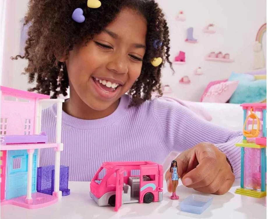 Mattel Mini Barbie Land Tourist Doll + Camper Van ZA6038 C