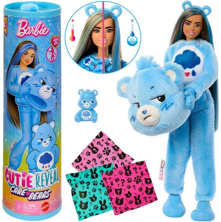 Mattel BARBIE CUTIE REVEAL CARE BEARS siurprizų rinkinys Grumpy Bear (JCN96)