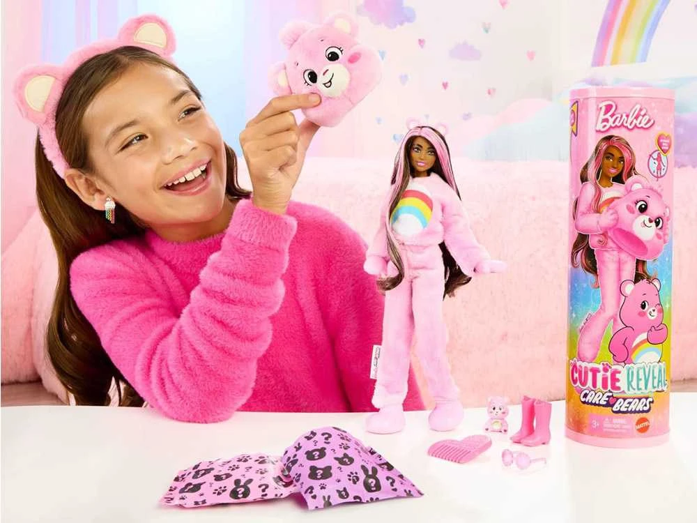 Mattel BARBIE CUTIE REVEAL CARE BEARS siuvrinukų rinkinys Cheer Bear (JCN95)