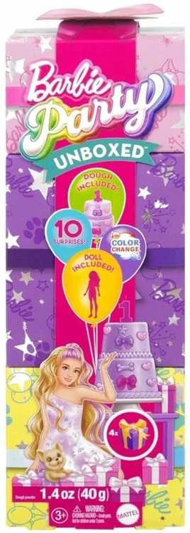Mattel BARBIE PARTY UNBOXED REVEAL siurprizų rinkinys - šviesiaplaukė lėlė (JFG70)