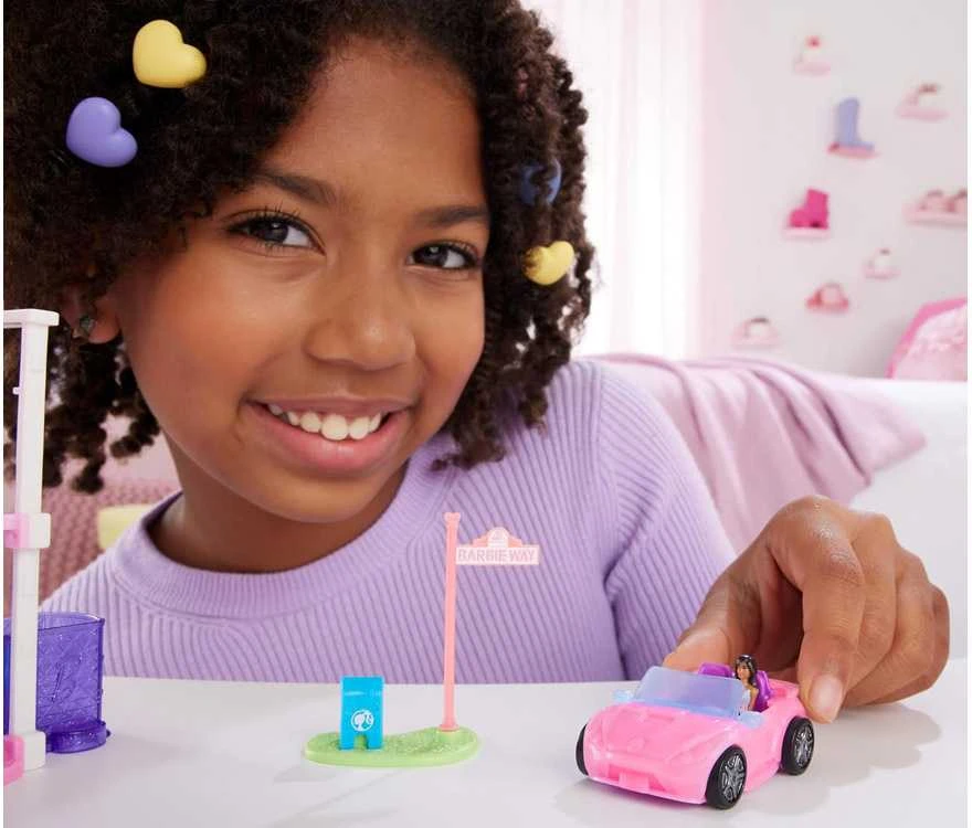 Mattel Mini Barbie Land Doll Driver Vehicle + Convertible Car ZA6038 F
