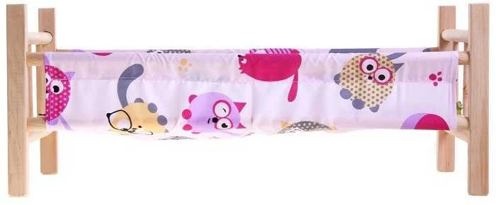 Malimas Medinė lova lėlėms 50 cm + patalynė