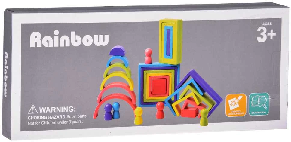 Medinė Montessori dėlionė Jokomisiada - skirtingų formų detalės ZA5859