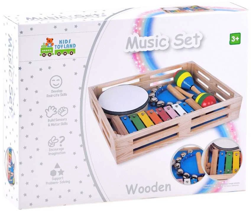 Jokomisiada Medinis instrumentų rinkinys 4in1 žaislas IN0134