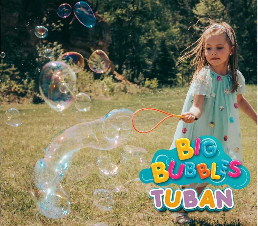 Tuban Didysis burbulų rinkinys – Muilo burbulų skysčio koncentratas + 4 priedai ( TU3439 )