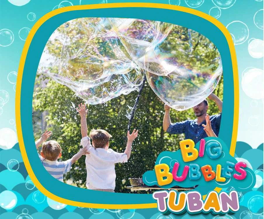 Tuban Didysis burbulų rinkinys – Muilo burbulų skysčio koncentratas + 4 priedai ( TU3439 )