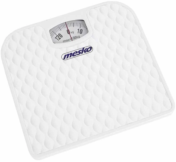 Virtuvinės svarstyklės Mesko | Mastelis | MS 8160 | Mechaninis | Didžiausias svoris (keliamoji galia) 130 kg | Tikslumas 1000 g | Baltas