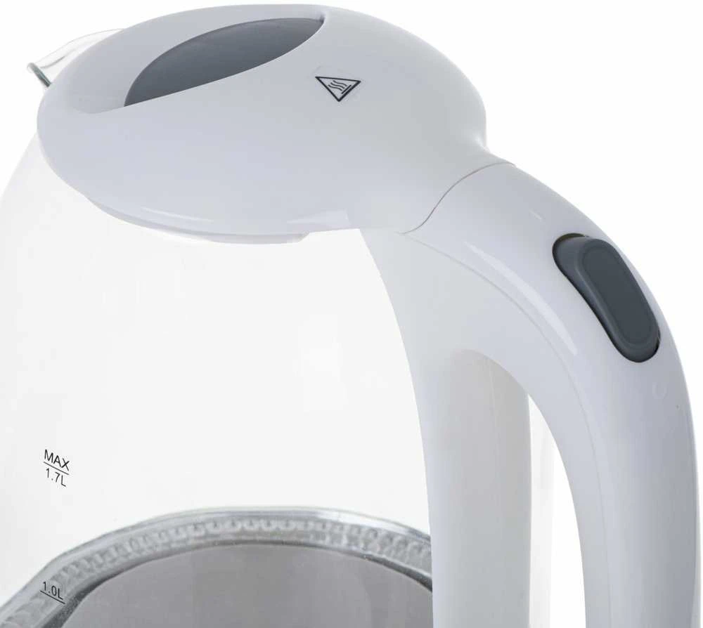 Mesko | Virdulys | MS 1302w | Elektrinis | 2200 W | 1,7 l | Stiklas | 360° sukamasis pagrindas | Baltas