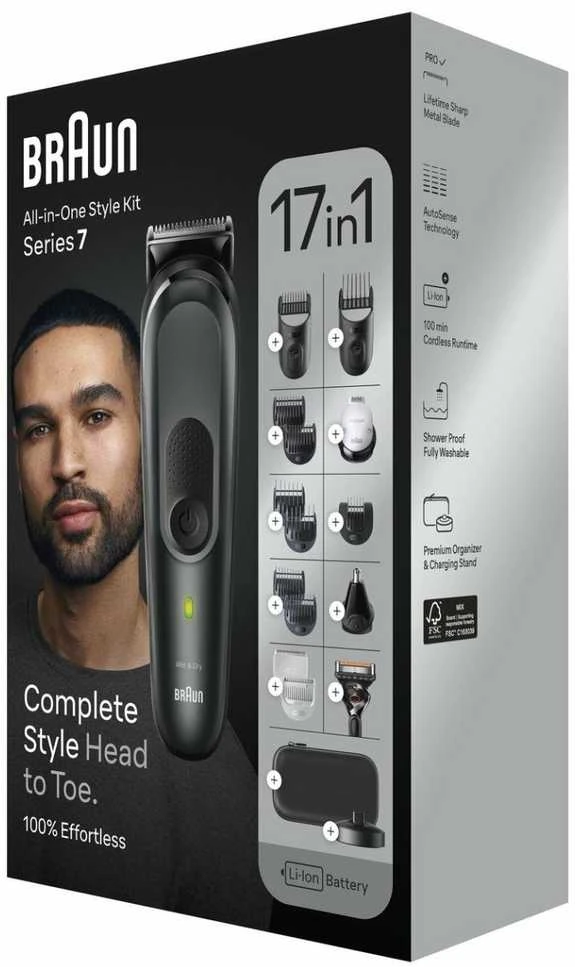 MGK7491 Braun Kirpimo Rinkinys Viskas Viename 17in1