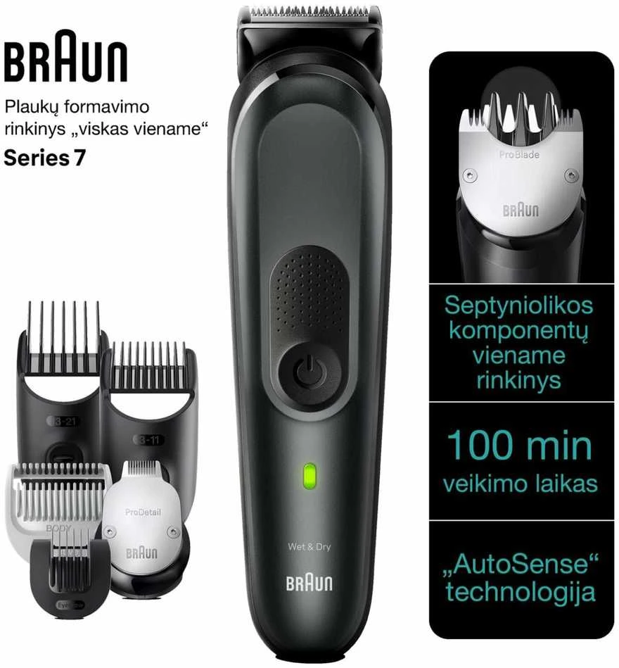 MGK7491 Braun Kirpimo Rinkinys Viskas Viename 17in1