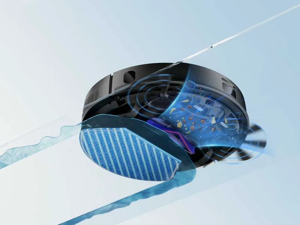 Midea Robotas dulkių siurblys | M7 Evo | Sausas siurbimas | Ličio jonų akumuliatorius | 5200 mAh | Dulkių talpa 0,43 l | 8000 Pa | Juodas