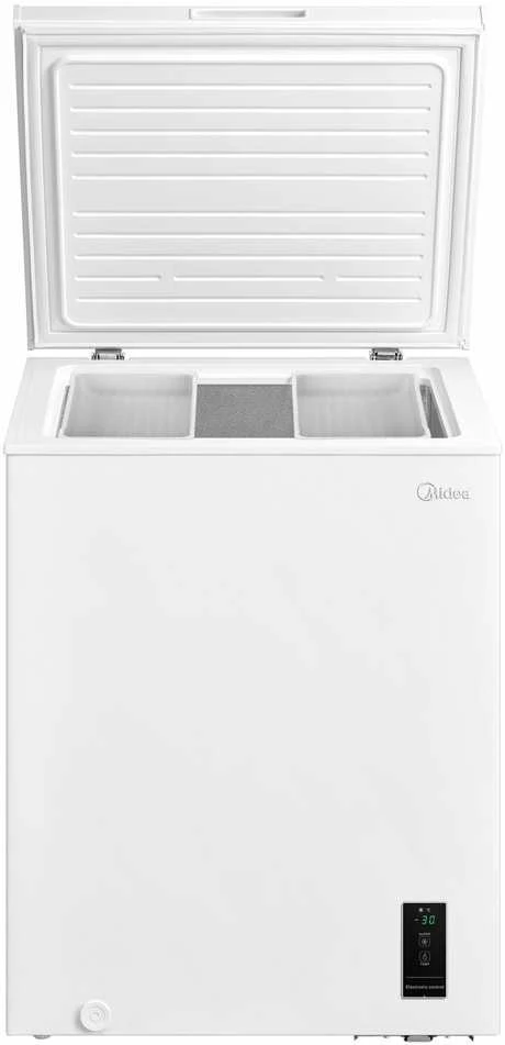 Midea Šaldiklis | MDRC207FEE01 | Energijos vartojimo efektyvumo klasė E | Komoda | Laisvai pastatoma | Aukštis 85 cm | Bendra grynoji talpa 142 l | Baltas
