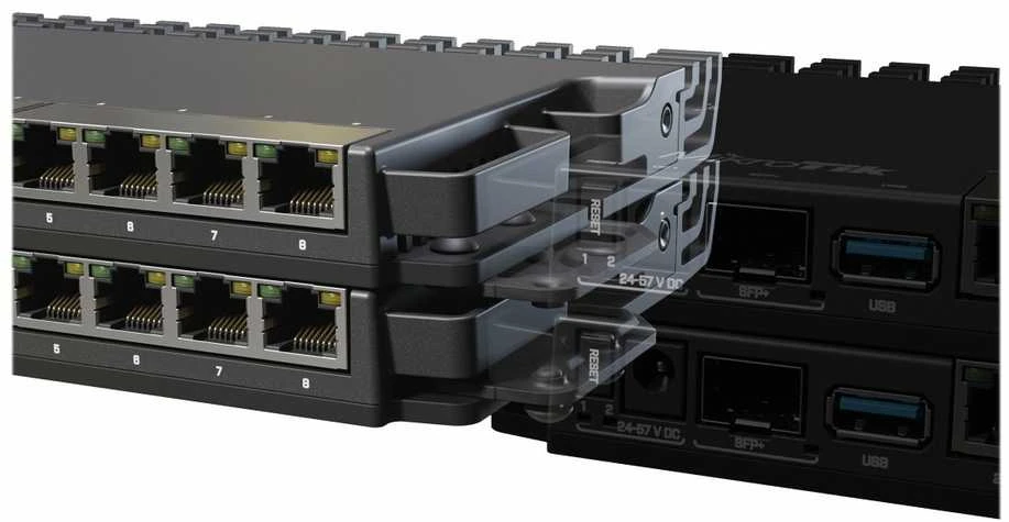 „MikroTik“ rinkinys RB5009/L009 įrenginiams montuoti 1U stelažuose | K-79