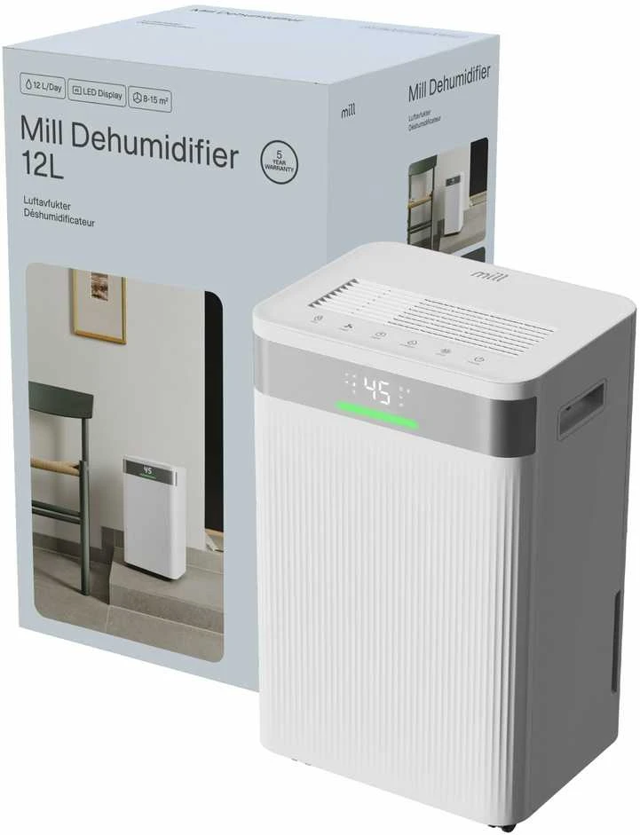 Drėgmės surinkėjas Mill MDH12 | Tinka patalpoms iki 8–15 m² | Baltas
