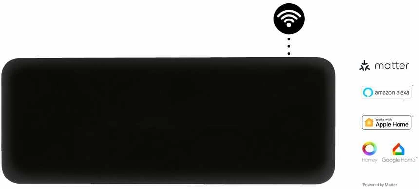 Šildytuvas Mill PA1200WIFI3B WiFi Gen3 | 1200 W | iki 14-18 m² | Juodas | IPX4