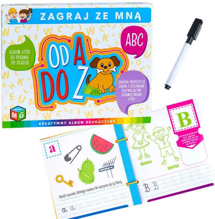 KNYGA Multigra Nuo A iki Z albumas, skirtas mokytis rašyti