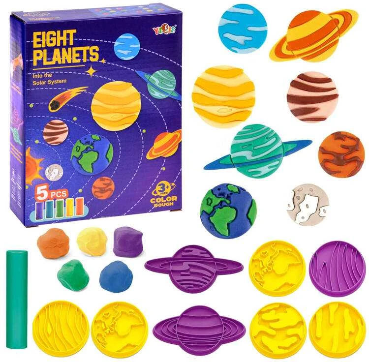 Jokomisiada Edukacinis plastilinių planetų rinkinys Saulės sistemos pelėsiai