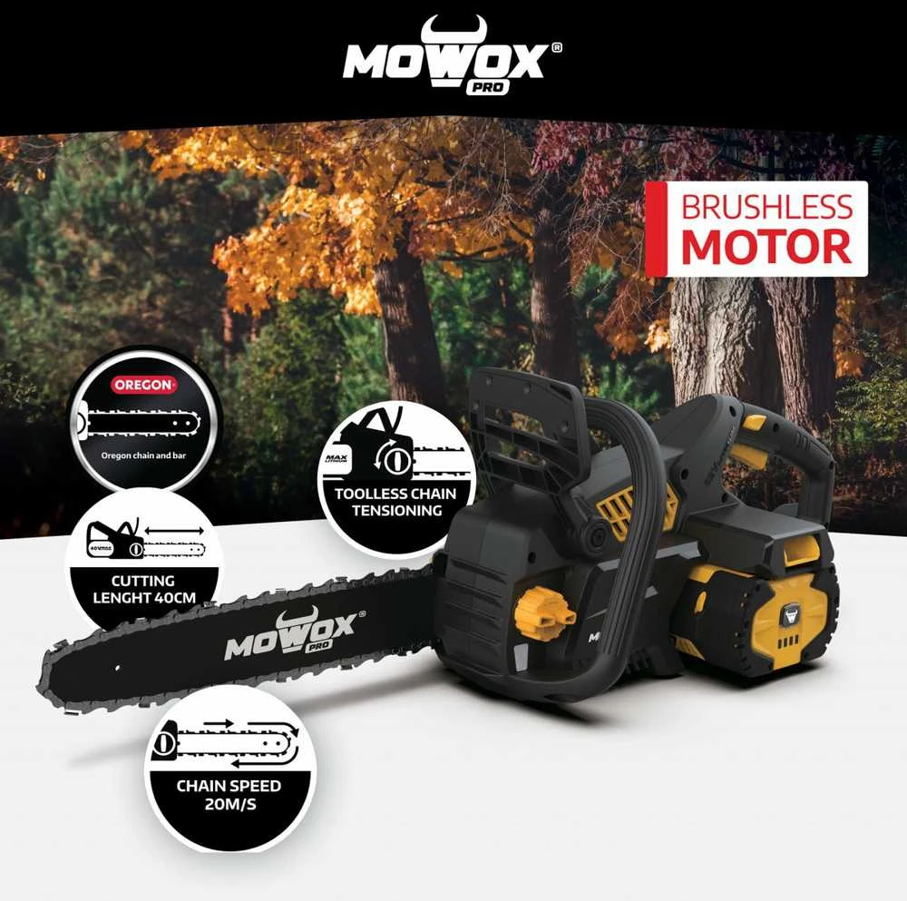 Mowox® ECS 4062 Li akumuliatorinis grandininis pjūklas (be akumuliatoriaus ir kroviklio)
