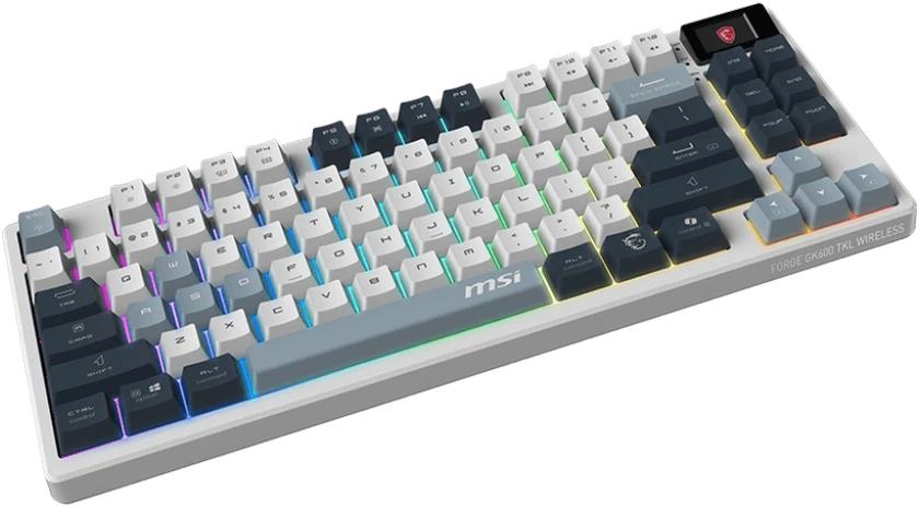 MSI FORGE GK600 TKL WIRELESS SKY | Klaviatūra žaidimams | Wireless | Bluetooth | US | Mechaninė Linear