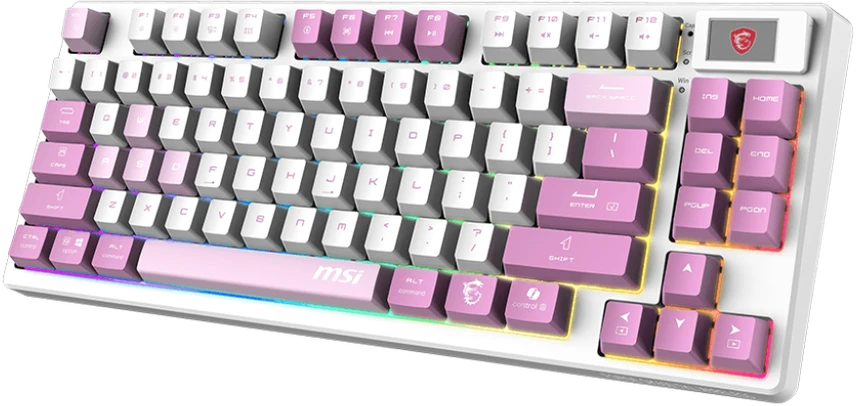 MSI FORGE GK600 TKL WIRELESS VIOLET | Klaviatūra žaidimams | Wireless | US | 2.4 GHz Wireless, Bluetooth, USB 2.0 | Mechaninė Linear